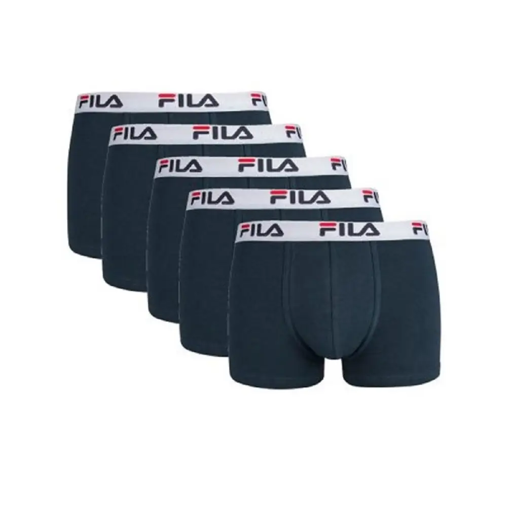 Fila Men's Stretch Boxer Briefs – Pack of 5 (Navy)